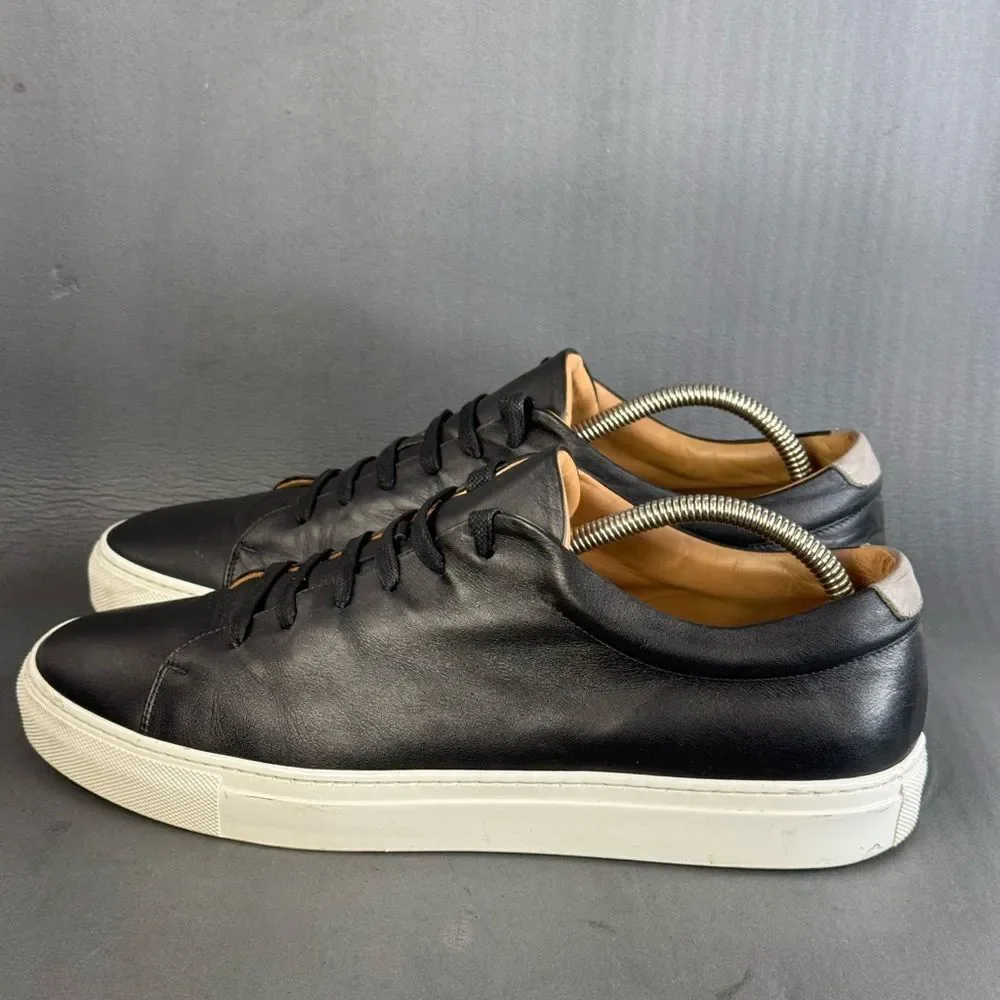 M. GEMI black leather low top Italian sneaker shoes men’s size 12 (45)